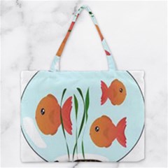 Fishbowl Fish Goldfish Water Zipper Medium Tote Bag by artworkshop