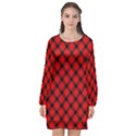 Lumberjack Plaid Long Sleeve Chiffon Shift Dress  View1