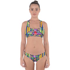 Art Background Abstract Cross Back Hipster Bikini Set by artworkshop