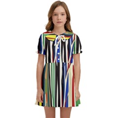 Abstract Trees Colorful Artwork Woods Kids  Sweet Collar Dress by Pakemis