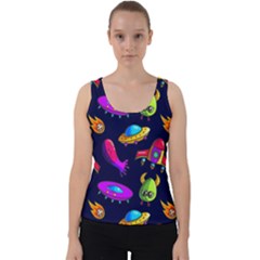 Space Pattern Velvet Tank Top by Pakemis