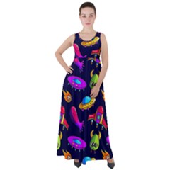 Space Pattern Empire Waist Velour Maxi Dress by Pakemis