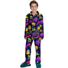 Space Patterns Kids  Long Sleeve Velvet Pajamas Set by Pakemis