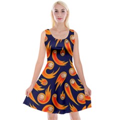 Space Patterns Pattern Reversible Velvet Sleeveless Dress by Pakemis