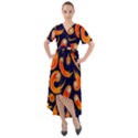 Space Patterns Pattern Front Wrap High Low Dress View1