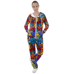 Graffiti Characters Seamless Pattern Women s Tracksuit by Pakemis