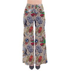 Tattoo Pattern So Vintage Palazzo Pants by Pakemis