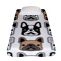 Dog French Bulldog Seamless Pattern Face Head Fitted Sheet (Single Size) View1