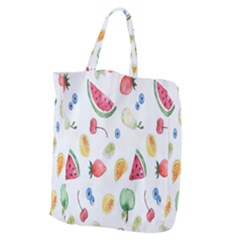 Fruit Summer Vitamin Watercolor Giant Grocery Tote by artworkshop