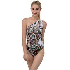 Peacock Graceful Bird Animal To One Side Swimsuit by artworkshop