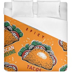 Seamless Pattern With Taco Duvet Cover (king Size) by Pakemis