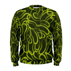 Green-abstract-stippled-repetitive-fashion-seamless-pattern Men s Sweatshirt by Pakemis