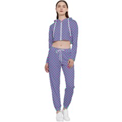 Pattern Cropped Zip Up Lounge Set by gasi