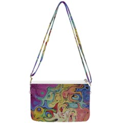 Abstract Art Double Gusset Crossbody Bag by gasi