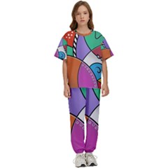 Modern Art Kids  Tee And Pants Sports Set by gasi