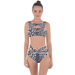 Black And White Bandaged Up Bikini Set  by gasi