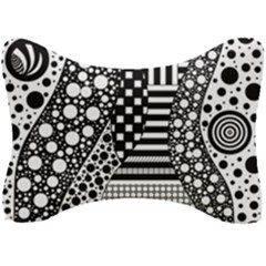 Black And White Seat Head Rest Cushion by gasi