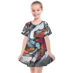 Abstract Art Kids  Smock Dress by gasi