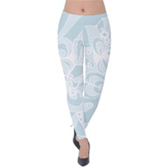 Blue 2 Zendoodle Velvet Leggings by Mazipoodles