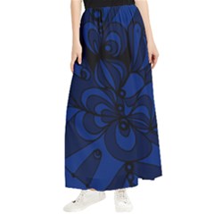 Blue 3 Zendoodle Maxi Chiffon Skirt by Mazipoodles