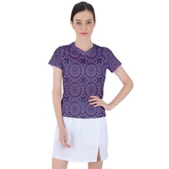 Kaleidoscope Scottish Violet Women s Sports Top by Mazipoodles