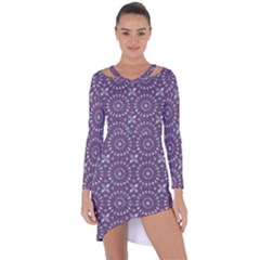 Kaleidoscope Plum Asymmetric Cut-out Shift Dress by Mazipoodles