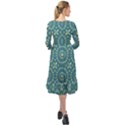 Kaleidoscope Hunter Green Ruffle End Midi Chiffon Dress View2