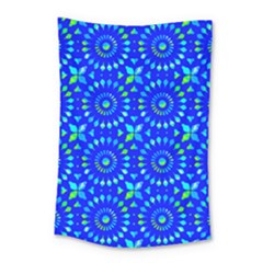 Kaleidoscope Royal Blue Small Tapestry by Mazipoodles