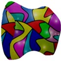 Colorful abstract art Velour Head Support Cushion View3