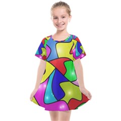 Colorful Abstract Art Kids  Smock Dress by gasi