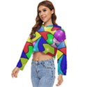 Colorful abstract art Women s Lightweight Cropped Hoodie View2