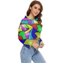 Colorful abstract art Women s Lightweight Cropped Hoodie View3