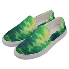 Anime Forrest Nature Fantasy Sunset Trees Woods Men s Canvas Slip Ons by Uceng