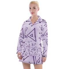 Science Research Curious Search Inspect Scientific Women s Long Sleeve Casual Dress by Uceng