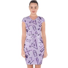 Science Research Curious Search Inspect Scientific Capsleeve Drawstring Dress  by Uceng