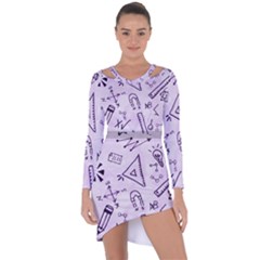 Science Research Curious Search Inspect Scientific Asymmetric Cut-out Shift Dress by Uceng