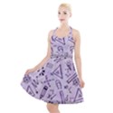 Science Research Curious Search Inspect Scientific Halter Party Swing Dress  View1