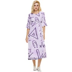 Science Research Curious Search Inspect Scientific Double Cuff Midi Dress by Uceng