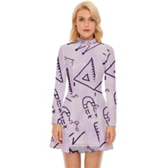 Science Research Curious Search Inspect Scientific Long Sleeve Velour Longline Dress by Uceng