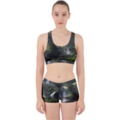 Waterfall River Fantasy Dream Planet Matte Work It Out Gym Set by Uceng