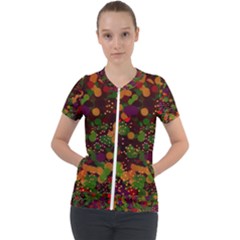 Background Graphic Beautiful Wallpaper Short Sleeve Zip Up Jacket by Uceng