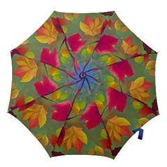 Leaves Foliage Autumn Branch Trees Nature Forest Hook Handle Umbrellas (small) by Uceng