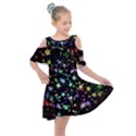 Christmas Star Gloss Lights Light Kids  Shoulder Cutout Chiffon Dress View1