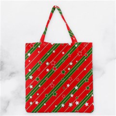 Christmas Paper Star Texture Grocery Tote Bag by Uceng