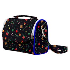 Christmas Pattern Texture Colorful Wallpaper Satchel Shoulder Bag by Uceng