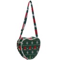 Beautiful Knitted Christmas Pattern Heart Shoulder Bag View2