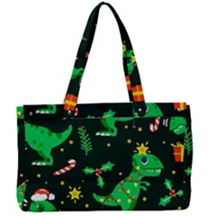 Christmas Funny Pattern Dinosaurs Canvas Work Bag by Uceng