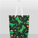 Christmas Funny Pattern Dinosaurs Full Print Rope Handle Tote (Small) View1