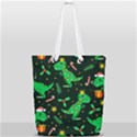 Christmas Funny Pattern Dinosaurs Full Print Rope Handle Tote (Small) View2