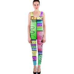 Colorful Pattern One Piece Catsuit by gasi